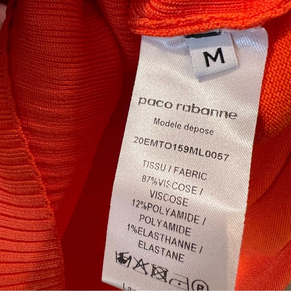 Paco Rabanne NWT Orange Polo Medium - Picture 6 of 7